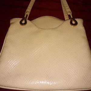 1940's Lou Taylor cream purse snakeskin